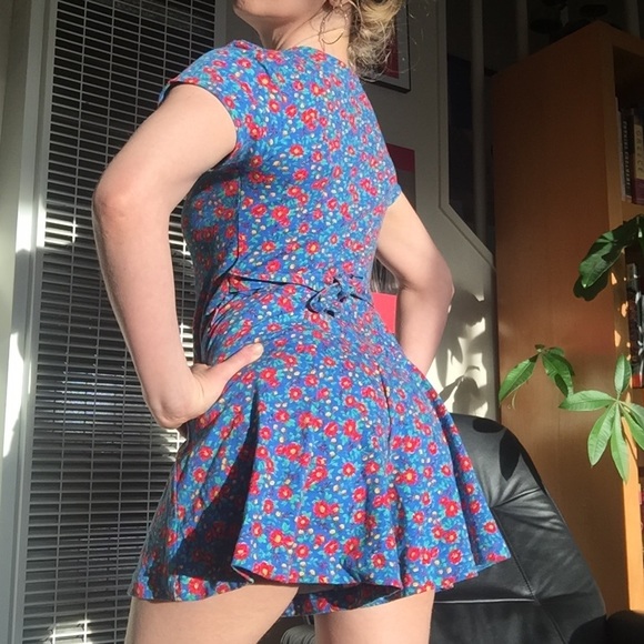 Esprit Petite Poppy Rose Floral Romper 90s - Picture 5 of 8